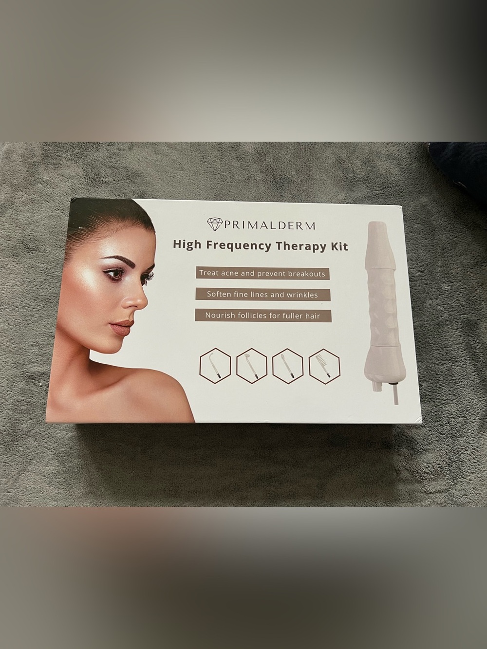 NIB Primalderm High Frequency Therapy Kit - White & Brown Box